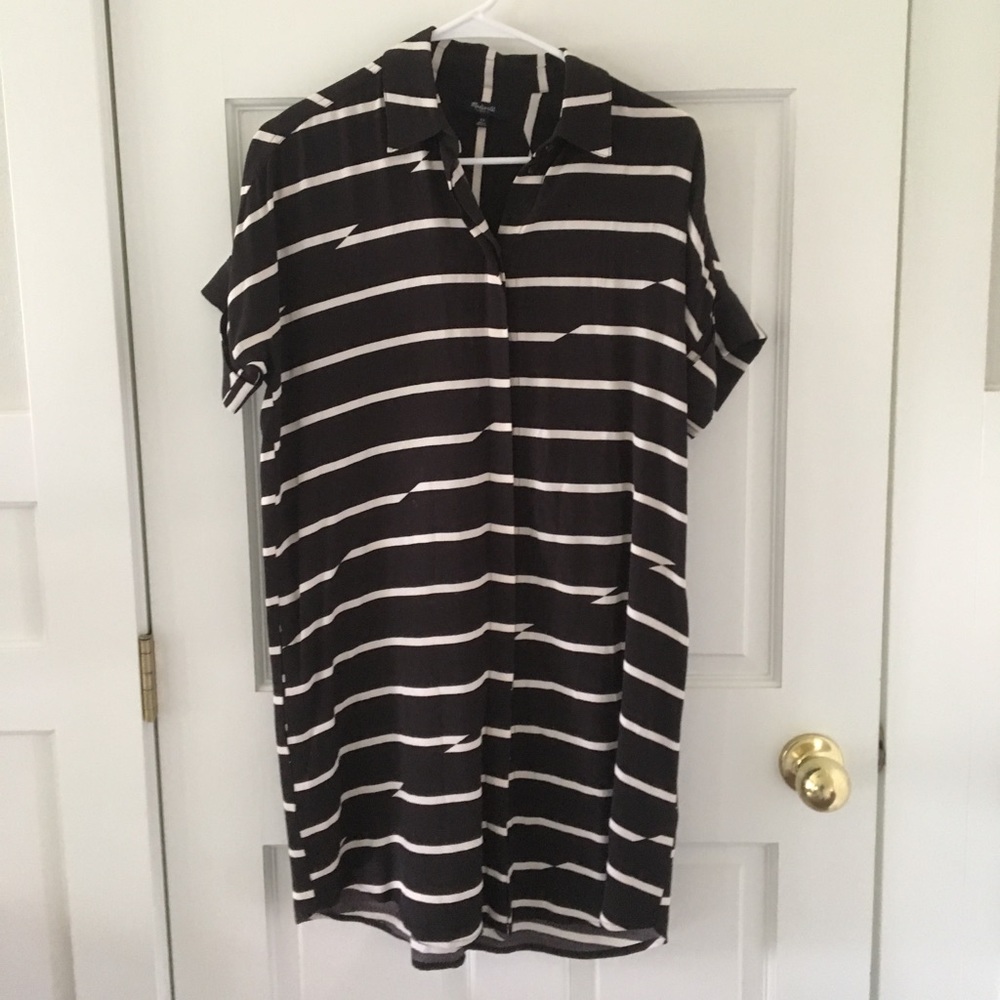 Madewell Striped Button Down Dress